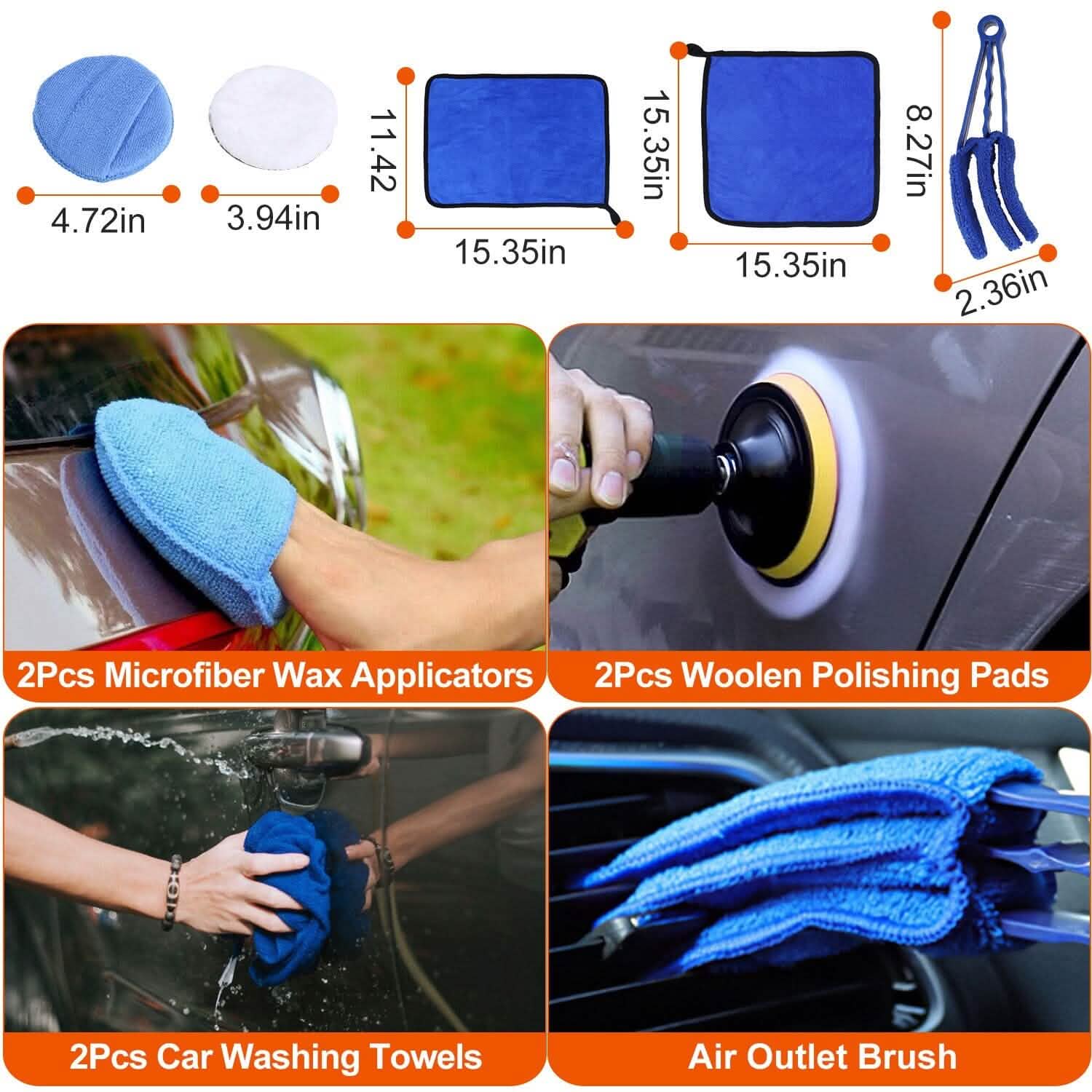 26-Pieces: Car Detailing Brush Kit Automotive - Tophatter Daily Deals