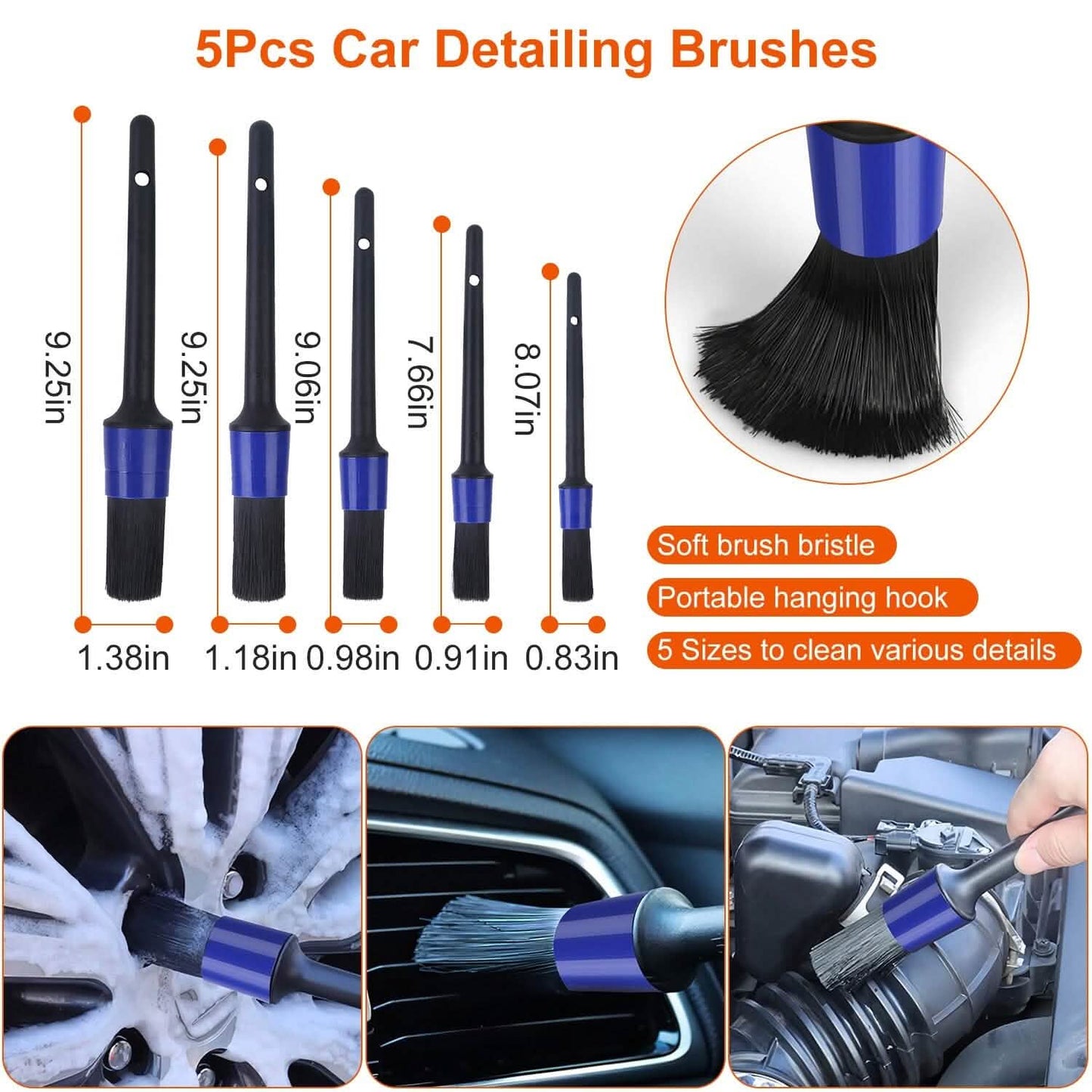 26-Pieces: Car Detailing Brush Kit Automotive - Tophatter Daily Deals