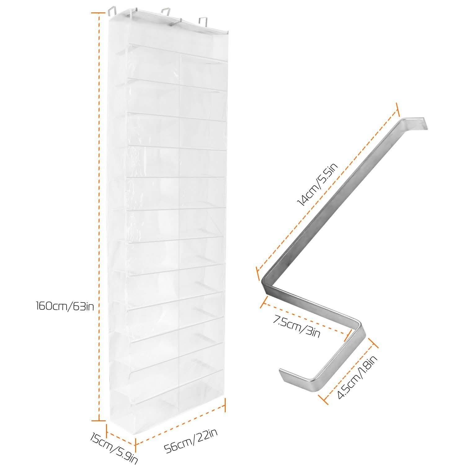 26 Pockets Over the Door Shoe Rack Storage & Organization - Tophatter Daily Deals