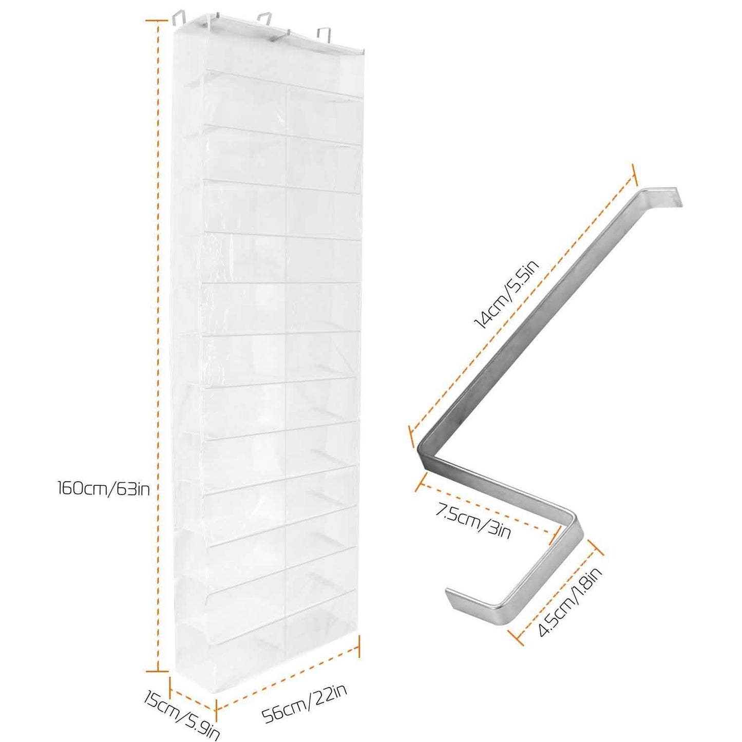 26 Pockets Over the Door Shoe Rack Storage & Organization - Tophatter Daily Deals