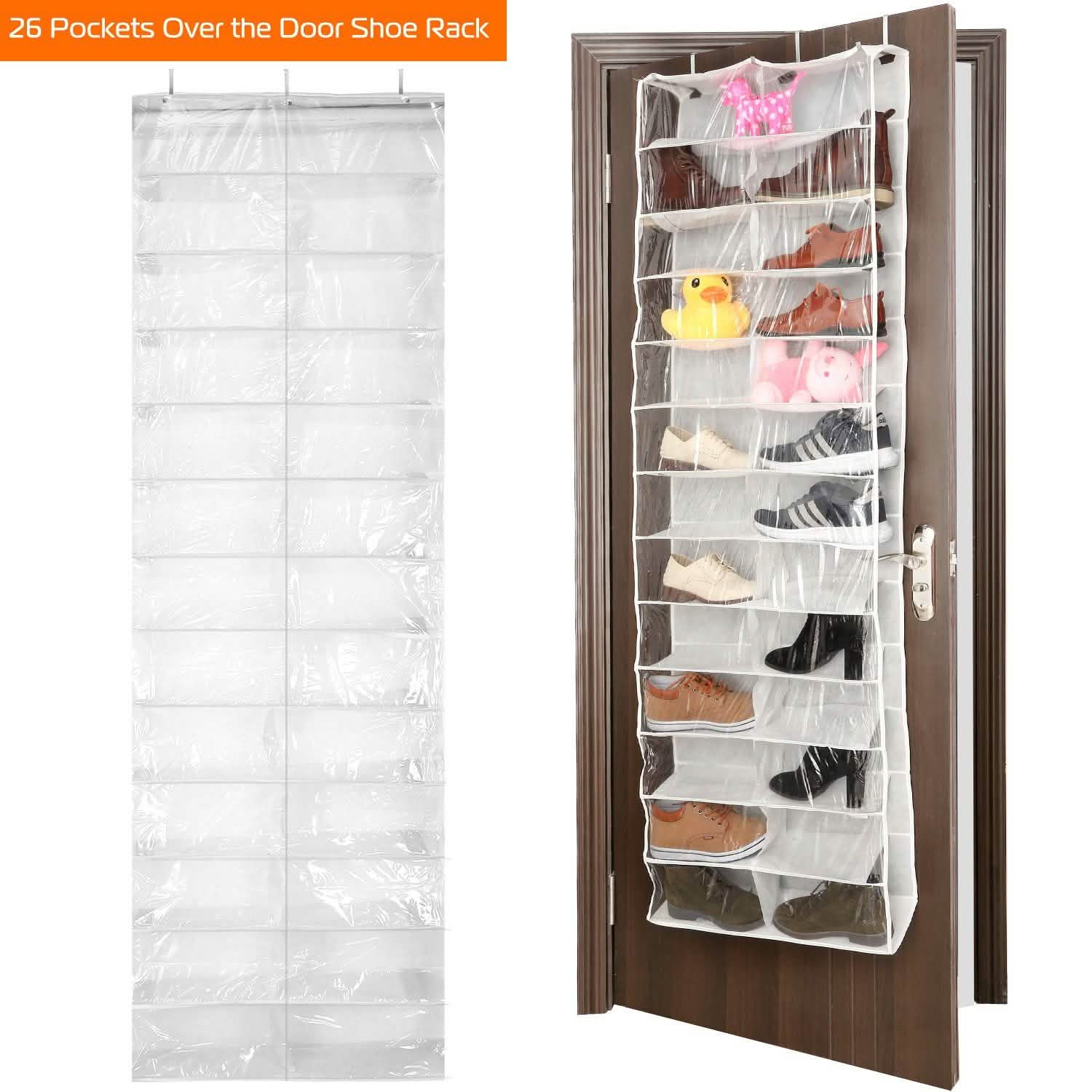 26 Pockets Over the Door Shoe Rack Storage & Organization - Tophatter Daily Deals