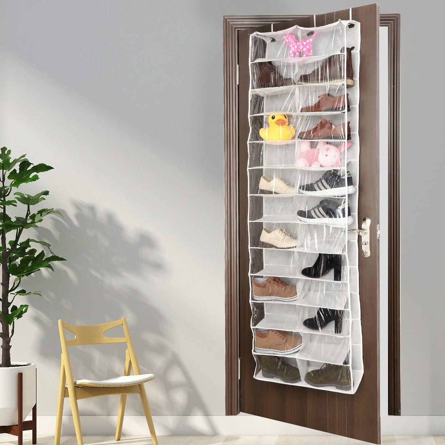 26 Pockets Over the Door Shoe Rack Storage & Organization - Tophatter Daily Deals
