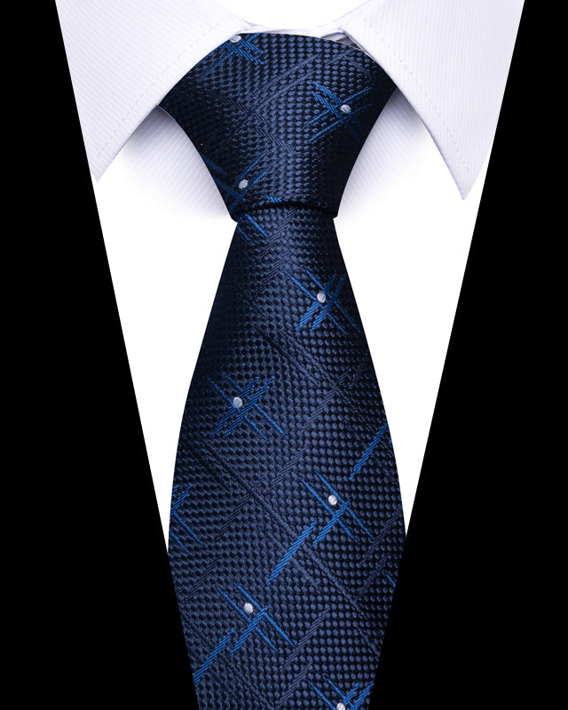 Men's Neckties - Formal Classic Patterned Tie (50 Style Options) Indigo X-Point Weave Belts & Ties - Tophatter Daily Deals