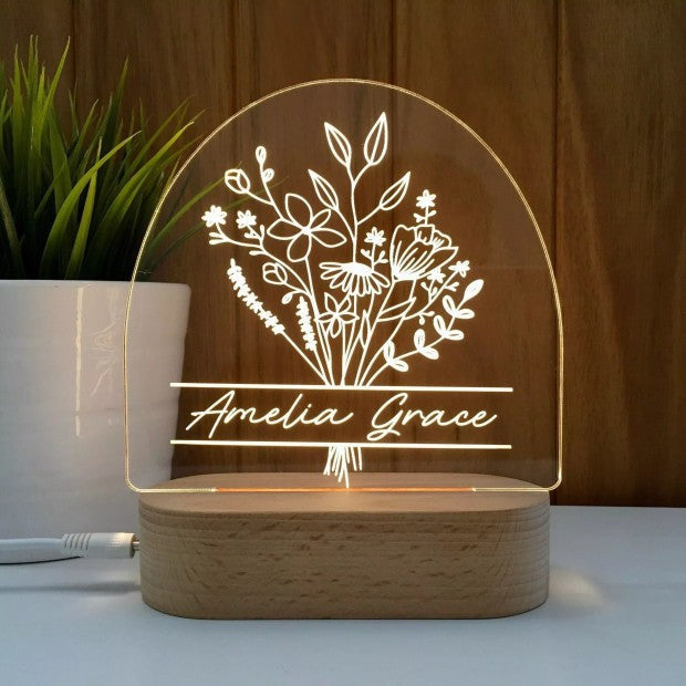 3D Night Light Children's Festival Gift Acrylic Personality 7 - Tophatter Daily Deals