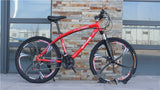 BMW Cross Country Mountain Bike Double Disc Brake Red 0 - Tophatter Daily Deals