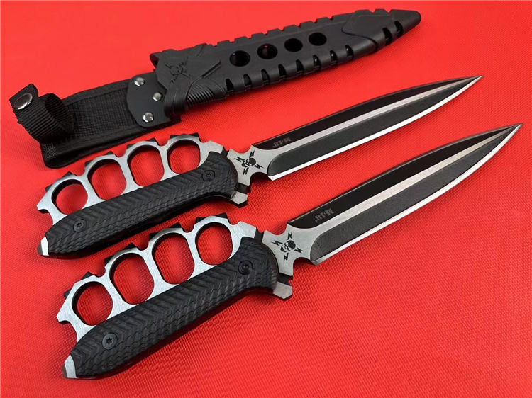 M48 Liberator Trench Knife | 7 1/2” 2Cr13 stainless steel blade | 13 3/4” overall | Vortec and nylon sheath included-GS76 Pocket Knives - Tophatter Daily Deals