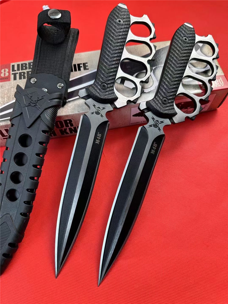M48 Liberator Trench Knife | 7 1/2” 2Cr13 stainless steel blade | 13 3/4” overall | Vortec and nylon sheath included-GS76 Pocket Knives - Tophatter Daily Deals