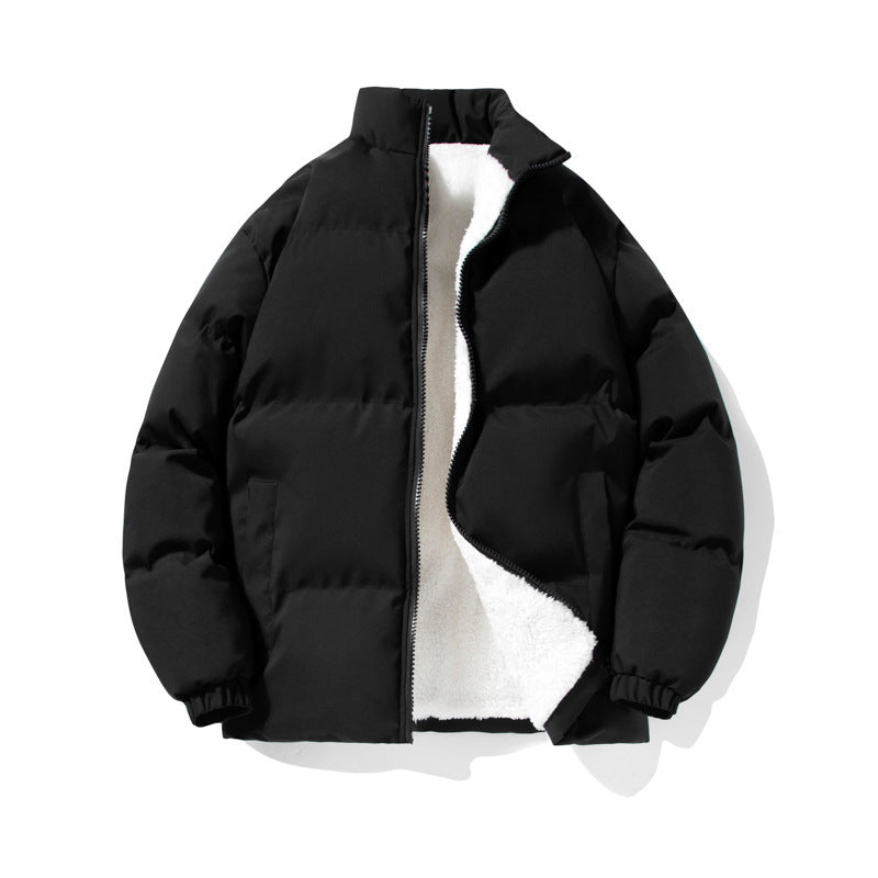 Insulating Men's Puffer Jacket – Stand-Up Collar, Lambswool 2303 Black 3D Changing Face Moving Picture Frame - Tophatter Daily Deals