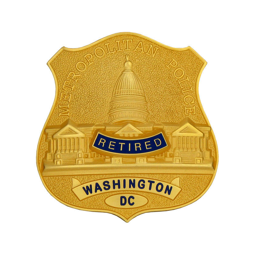 Retired Washington DC Metropolitan Gold Police Badge - Tophatter's Weapons'N'Deals Collector Badges - Tophatter Daily Deals