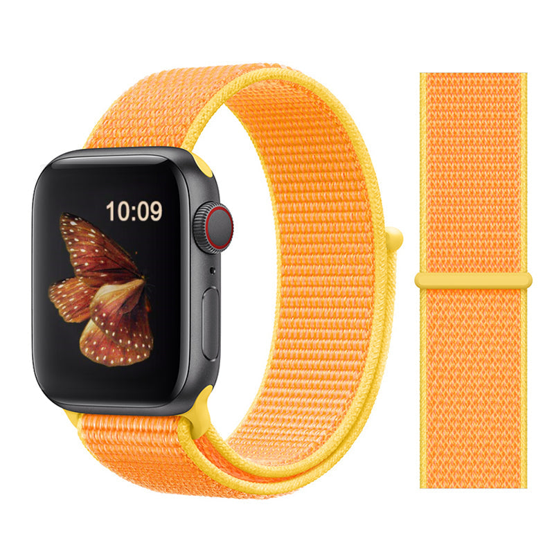 42 44mm Nylon Velcro Loopback Sports Watch Yellow 0 - Tophatter Daily Deals