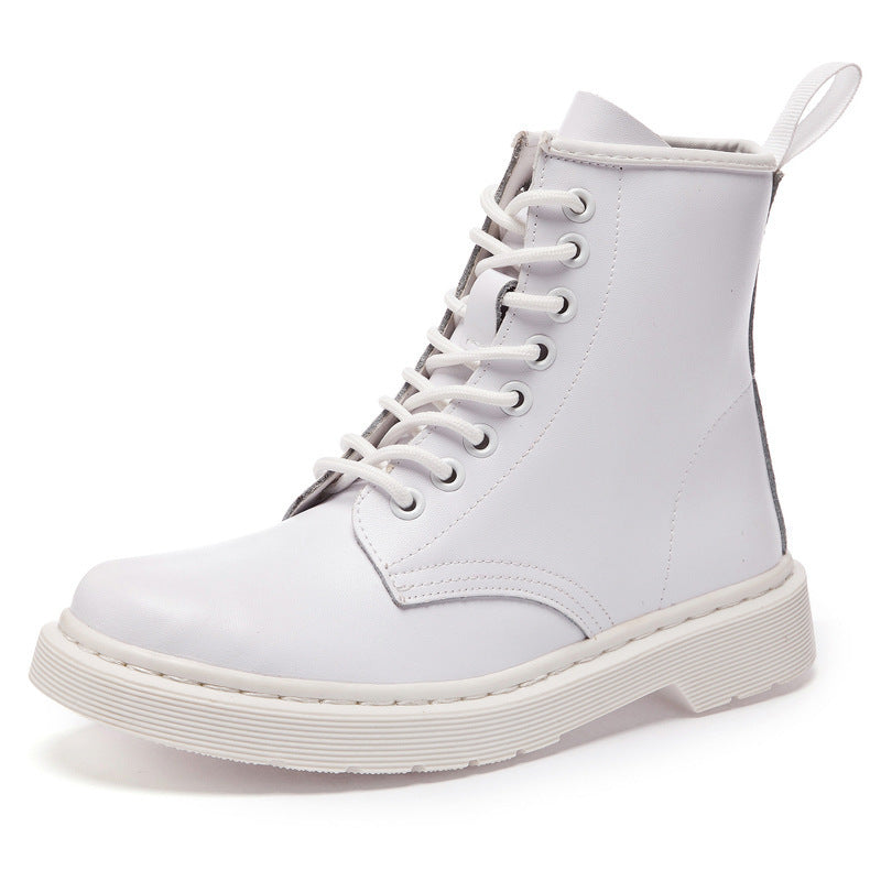 Autumn And Winter New British Martin Boots Foreign Trade Pure white 0 - Tophatter Daily Deals