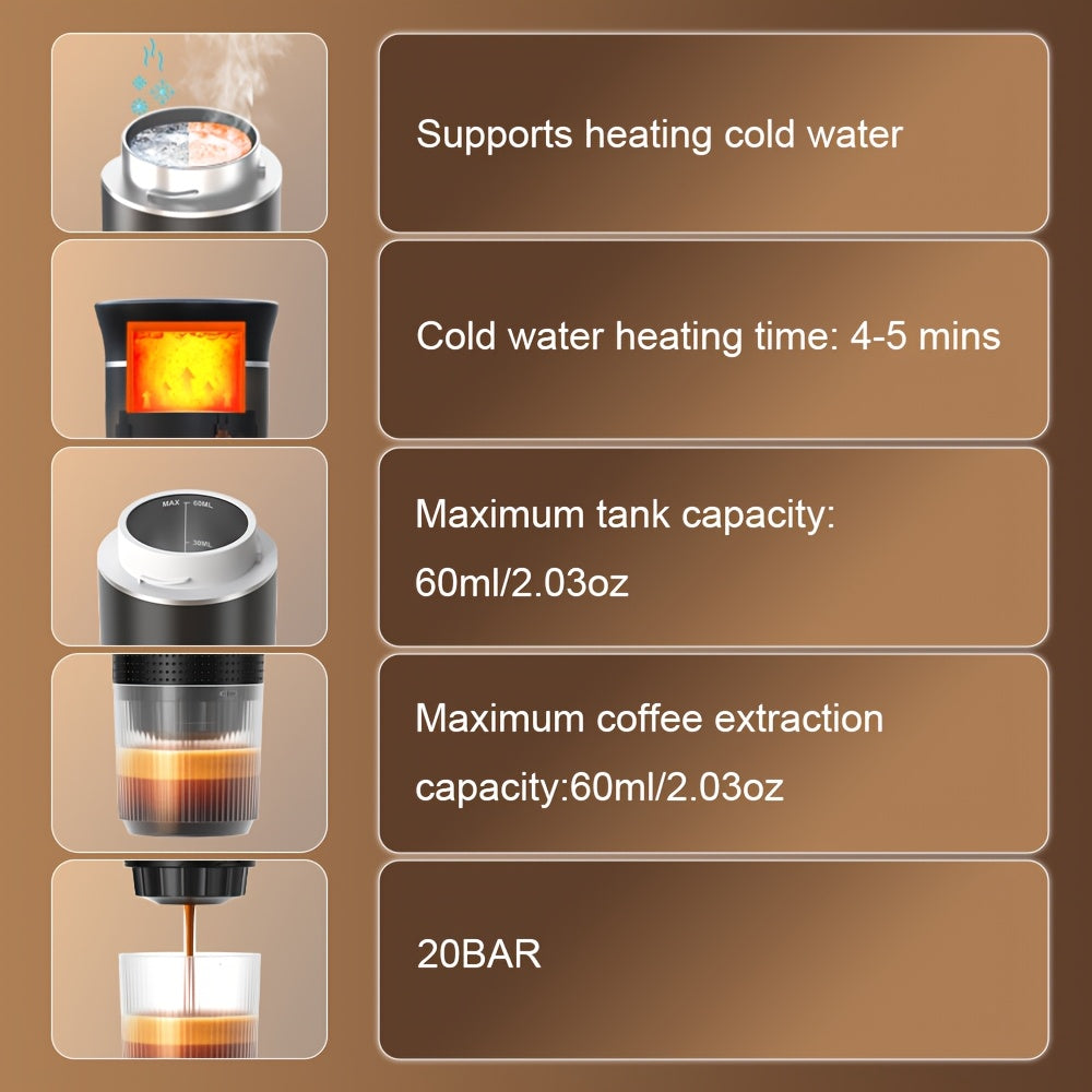 Coffee Maker Self-Heating Espresso Machine Appliances > Kitchen Appliances > Coffee Machines & Accessories - Tophatter Daily Deals