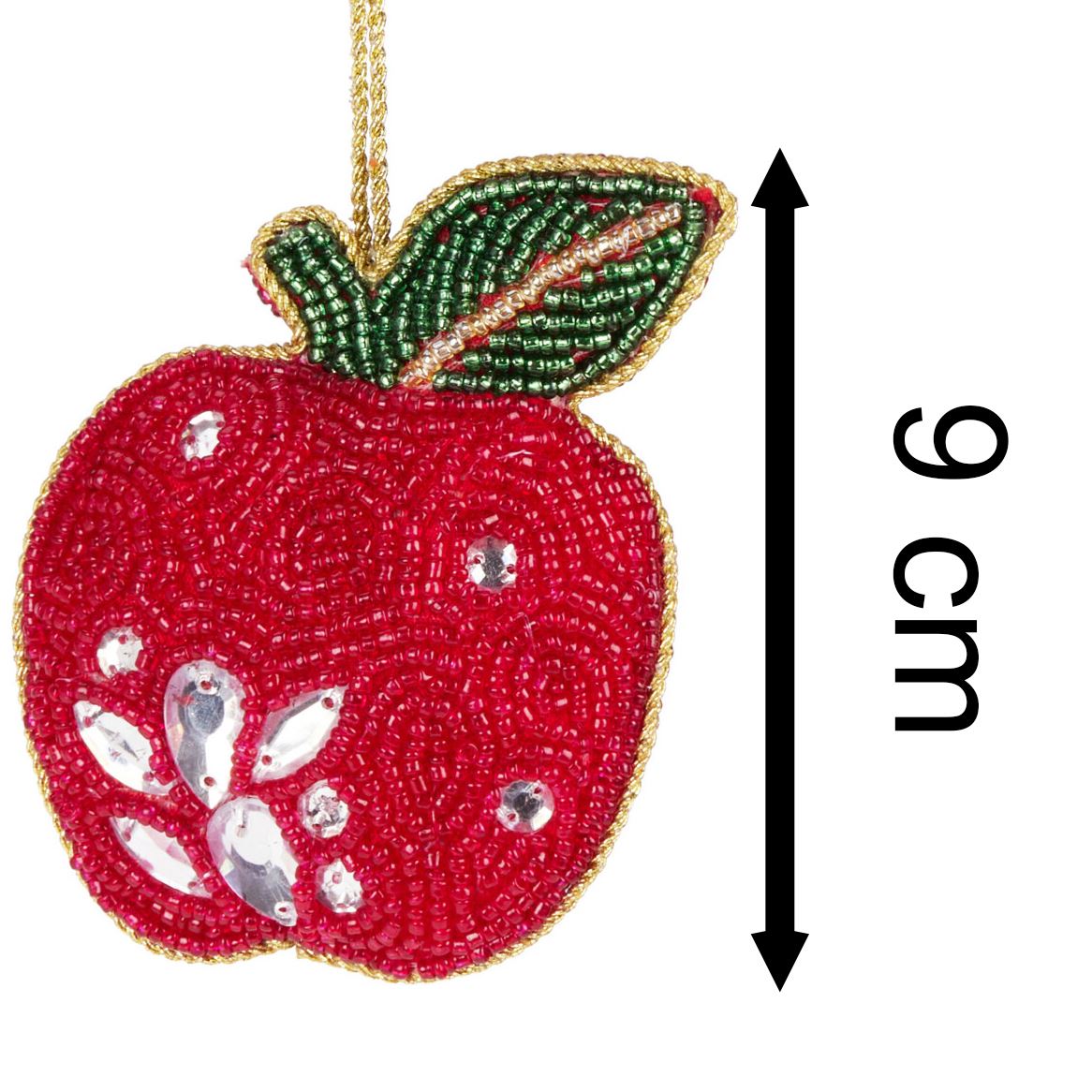Apple Beaded Christmas Tree Bauble | Colourful Fruit-shaped Tree Ornaments Baubles - Tophatter Daily Deals