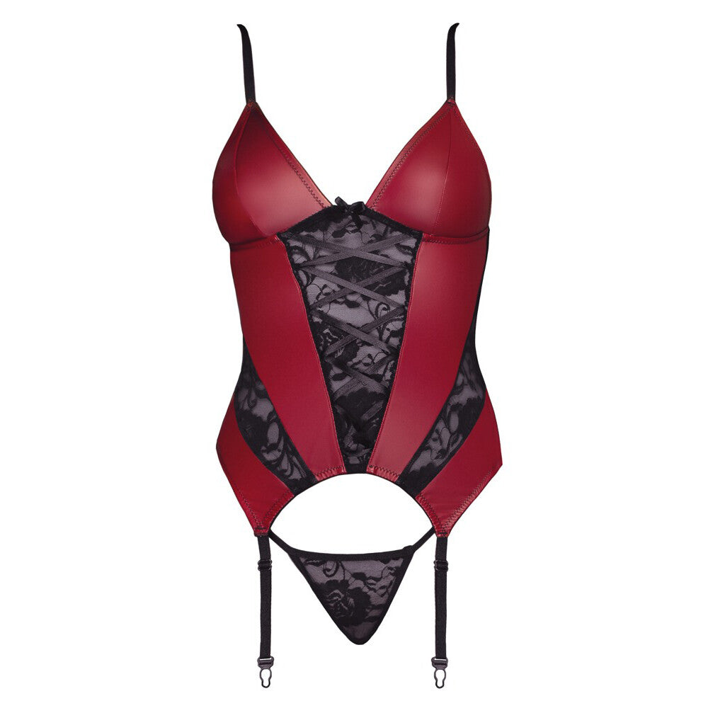 Cottelli Basque and Thong Set – Lace Lingerie > Clothes > Lingerie Sets - Tophatter Daily Deals