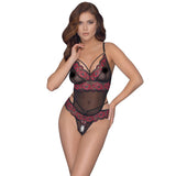 Cottelli Floral Lace Crotchless Bodysuit – Seductive Lingerie > Clothes > Bodies and Playsuits - Tophatter Daily Deals