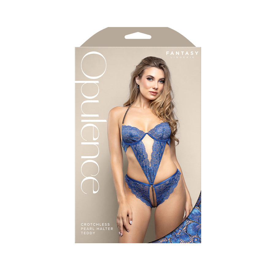 Opulence Crotchless Pearl Halter Teddy – Lace Lingerie M/L Size > Clothes > Teddies - Tophatter Daily Deals