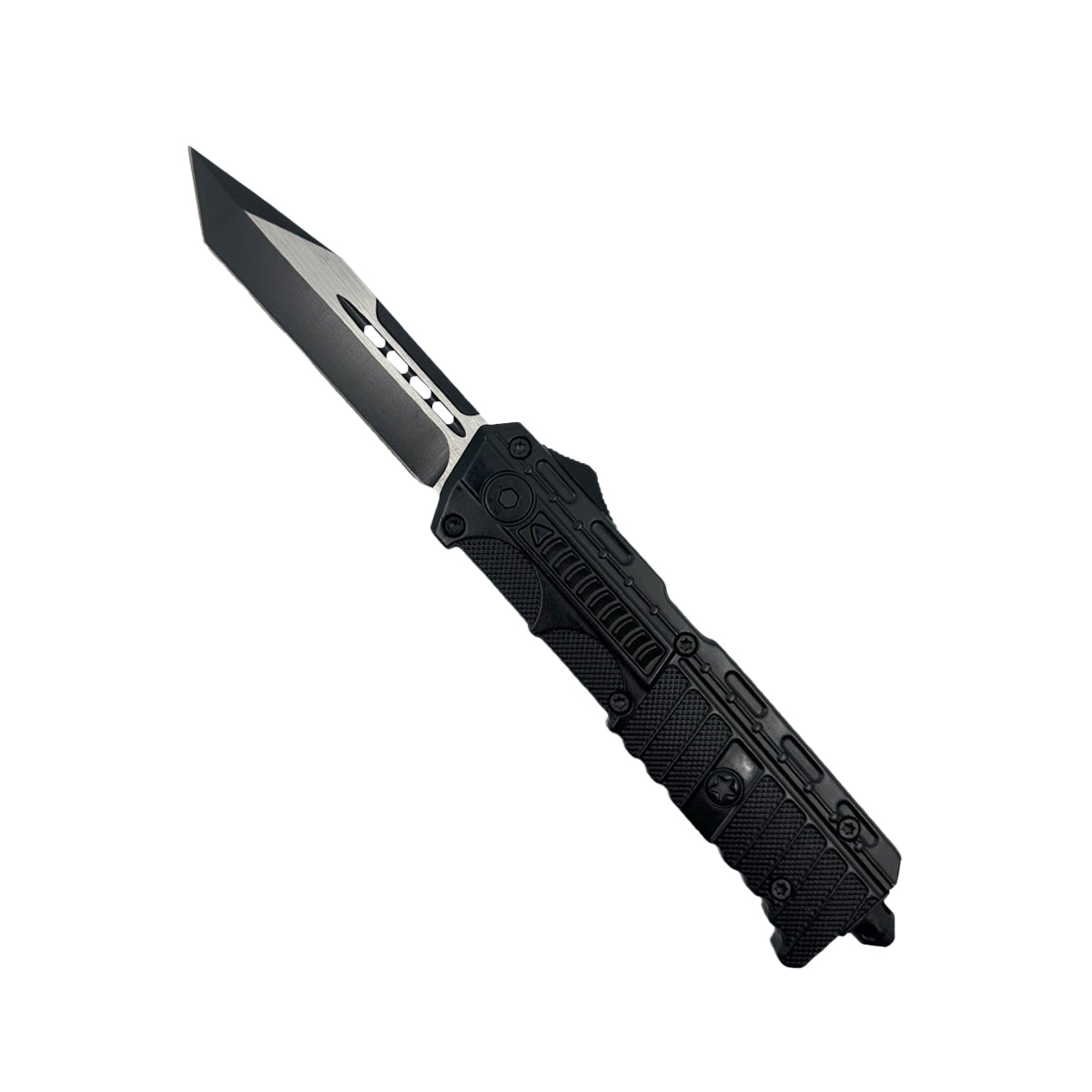 Armed Force Tactical 5.5" OTF Knife with Tanto Blade Black - Tophatter Daily Deals