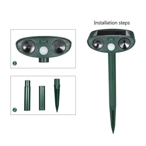 Ultrasonic Deer Repeller Solar Pack Of 4 Garden Fall 2025 - Tophatter Daily Deals