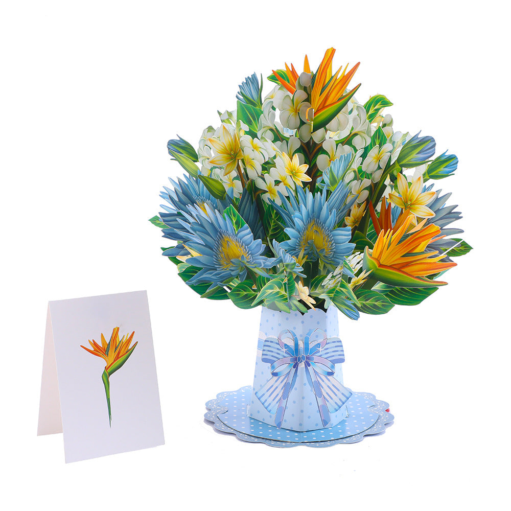 3d Stereoscopic Greeting Cards Creative Bouquet Stereoscopic Greeting Cards 0 - Tophatter Daily Deals