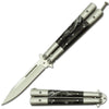 Tactical Balisong Butterfly Knife Black Pearl Handles Collectible Weapons - Tophatter Daily Deals