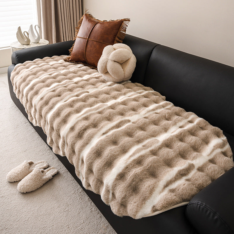 Autumn And Winter Thickening Irregular Sofa Cushion Dark Coffee Color 0 - Tophatter Daily Deals