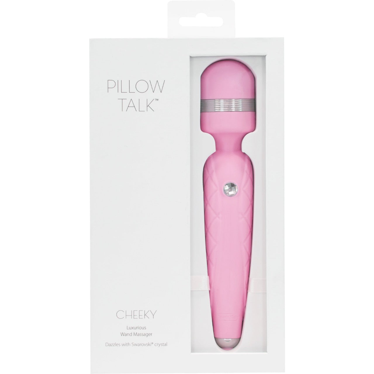 Pillow Talk Cheeky Vibrating Massage Wand in Pink Massage Wand - Tophatter Daily Deals