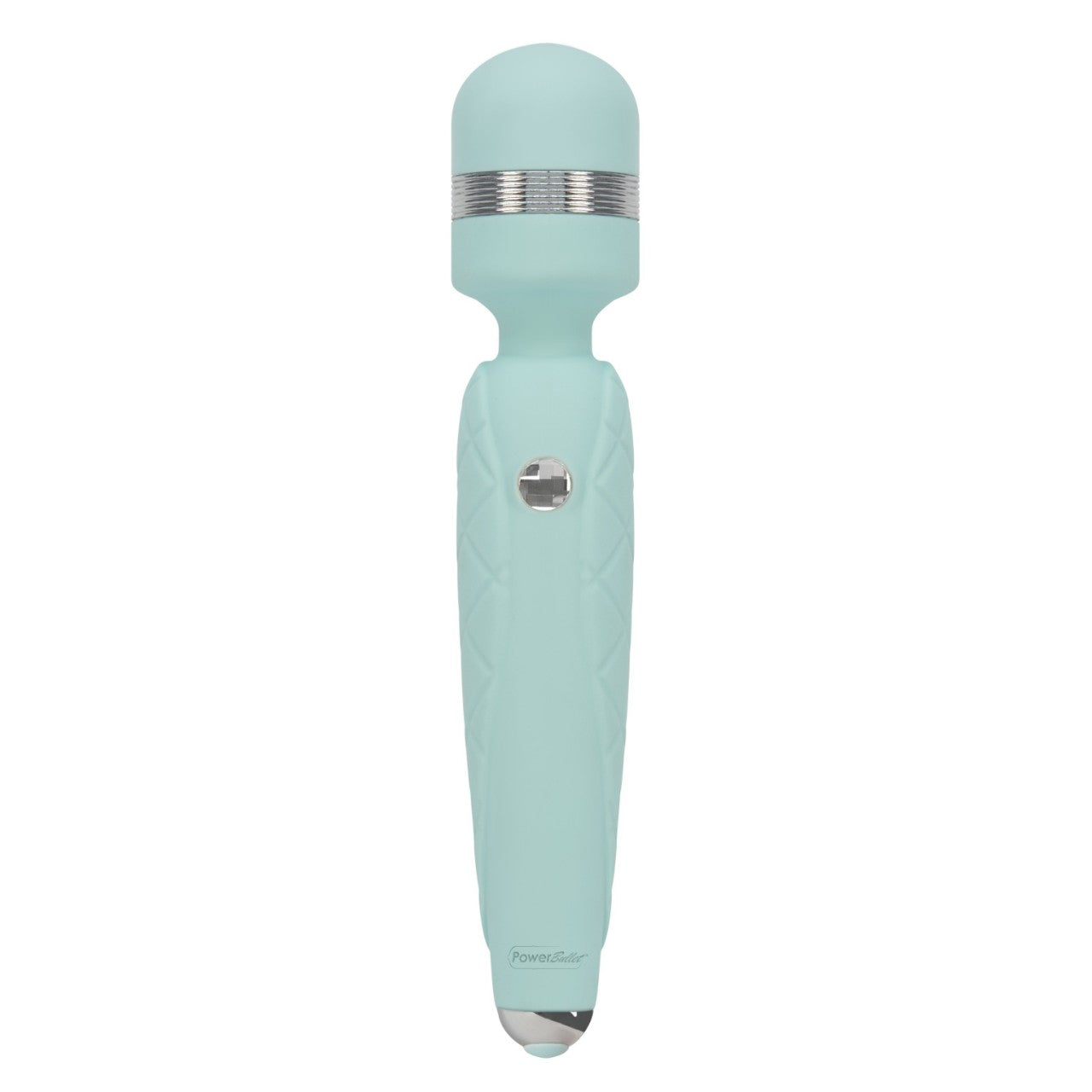 Pillow Talk Cheeky Vibrating Massage Wand in Teal Teal Silicone USB Rechargeable Massage Wand - Tophatter Daily Deals