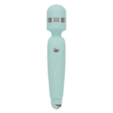 Pillow Talk Cheeky Vibrating Massage Wand in Teal Teal Silicone USB Rechargeable Massage Wand - Tophatter Daily Deals