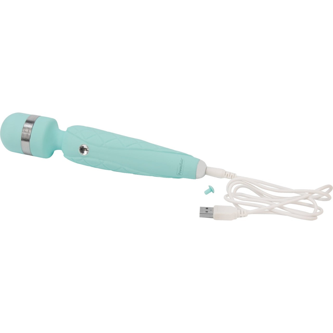 Pillow Talk Cheeky Vibrating Massage Wand in Teal Massage Wand - Tophatter Daily Deals