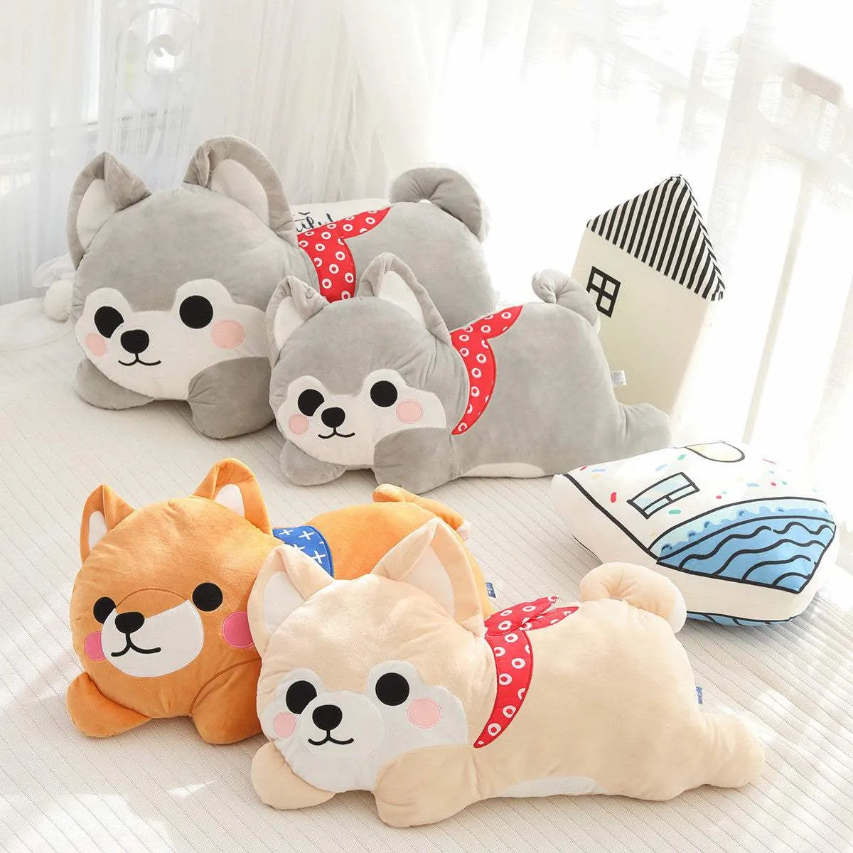 Kawaii Cute Printed Shiba Inu Cushion Pillow Humidifier - Tophatter Daily Deals