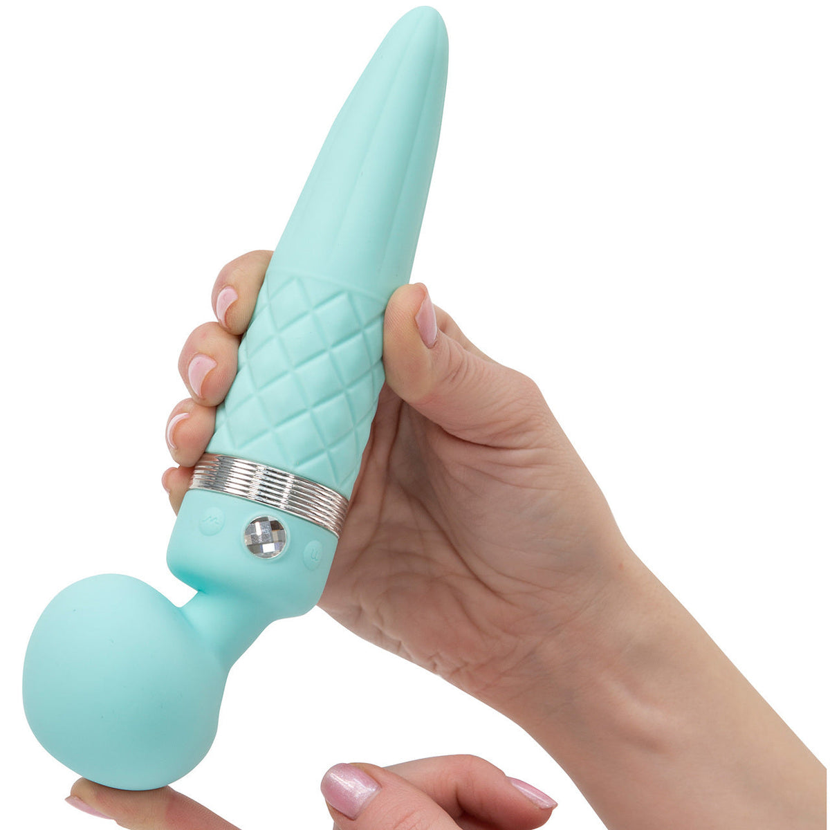 Pillow Talk Sultry Massage Wand Vibrator in Teal Massage Wand - Tophatter Daily Deals