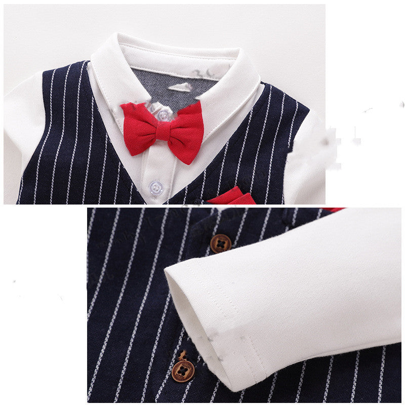 Autumn and winter boy gentleman suit 0 - Tophatter Daily Deals