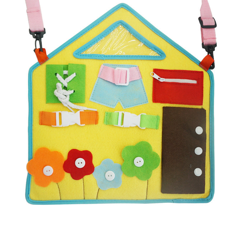 Baby learning dressing buckle zipper learning board 4 style 0 - Tophatter Daily Deals
