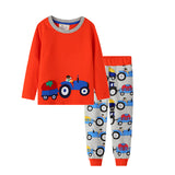 Boys' Stylish Two-piece Pair Of Long-sleeved Trousers Red 0 - Tophatter Daily Deals