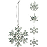 Silver Snowflake Christmas Tree Bauble | Snowflake Christmas Tree Ornament 10cm Baubles - Tophatter Daily Deals