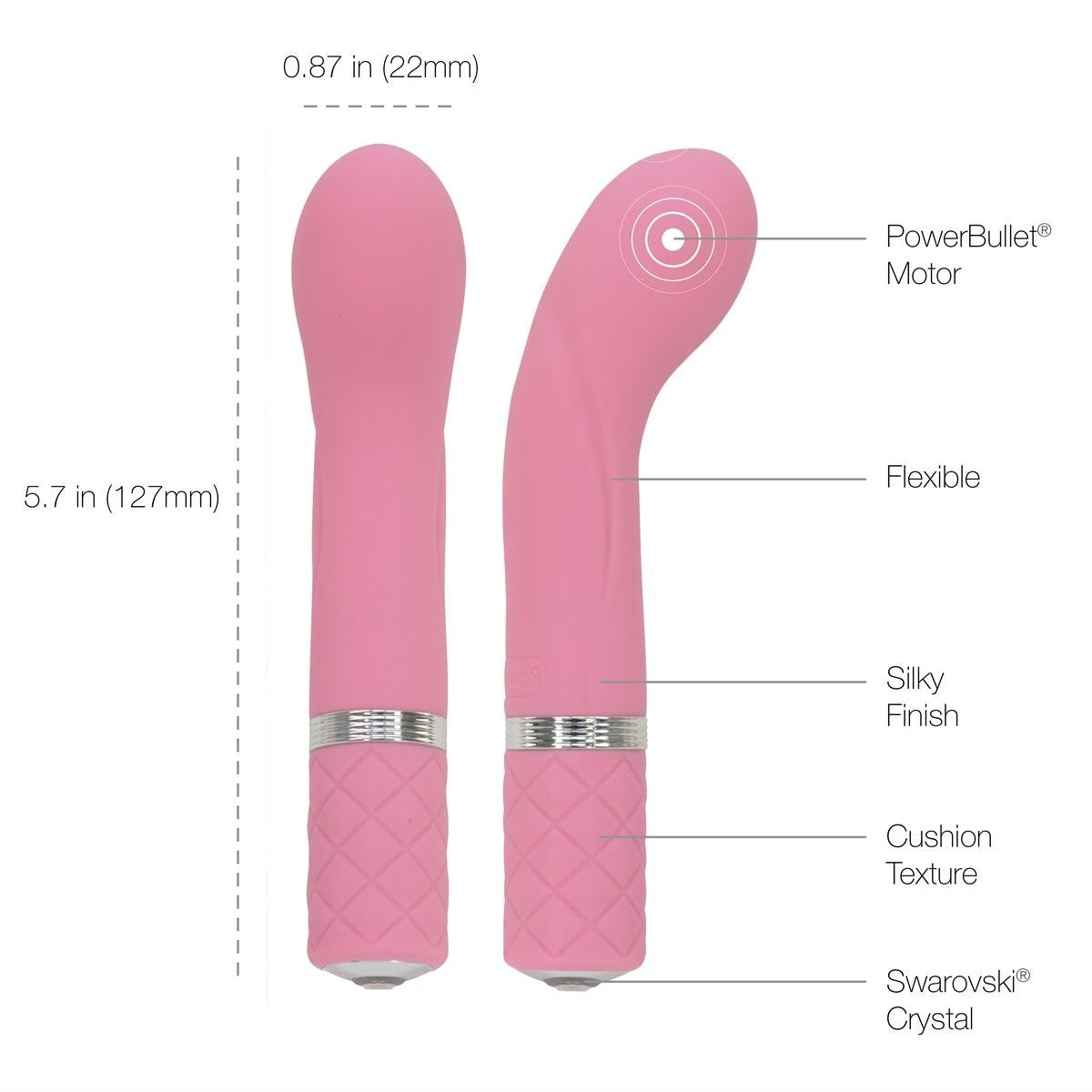 Pillow Talk Racy Mini G-Spot Vibrator in Pink Vibrator - Tophatter Daily Deals