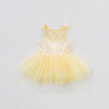Baby Dress for Kids Children Girl Girls Summer Dresses Yellow 0 - Tophatter Daily Deals