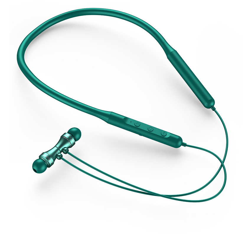 Bluetooth Headset Neck Type Wireless Mobile Phone Green USB 0 - Tophatter Daily Deals