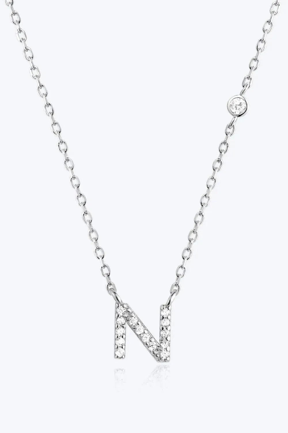L To P Zircon 925 Sterling Silver Necklace N Silver One Size Necklaces - Tophatter Daily Deals