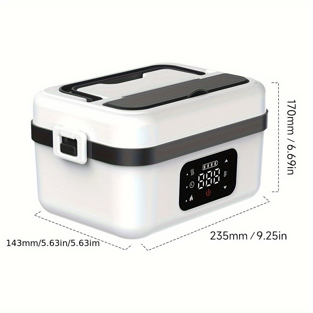 Electric Heated Lunch Box USB Rechargeable 1000ml Kitchen Appliances - Tophatter Daily Deals