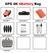 4K Aerial Camera New Product Remote Control Plane Orange Four power 0 - Tophatter Daily Deals