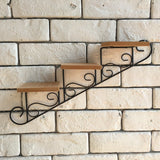 Wrought Iron Wall Shelf - Rustic Cafe Decor Hanging Display Wrought iron down Wall Shelves & Storage - Tophatter Daily Deals