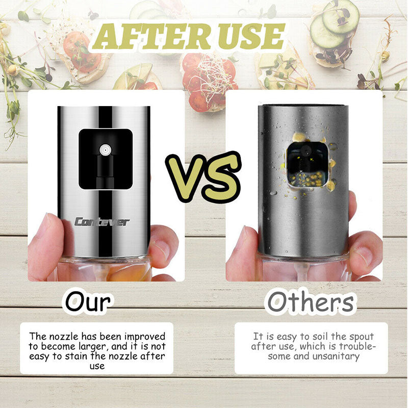 2PCS Stainless Oil Sprayer Cooking Mister Spray Fine Bottle Kitchen Tool UK 5 - Tophatter Daily Deals
