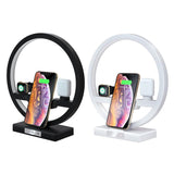3 In 1 Wireless Charger Applicable For Mobile Phone Watch Headset Table Lamp Charging Bracket Hotselling 0 - Tophatter Daily Deals