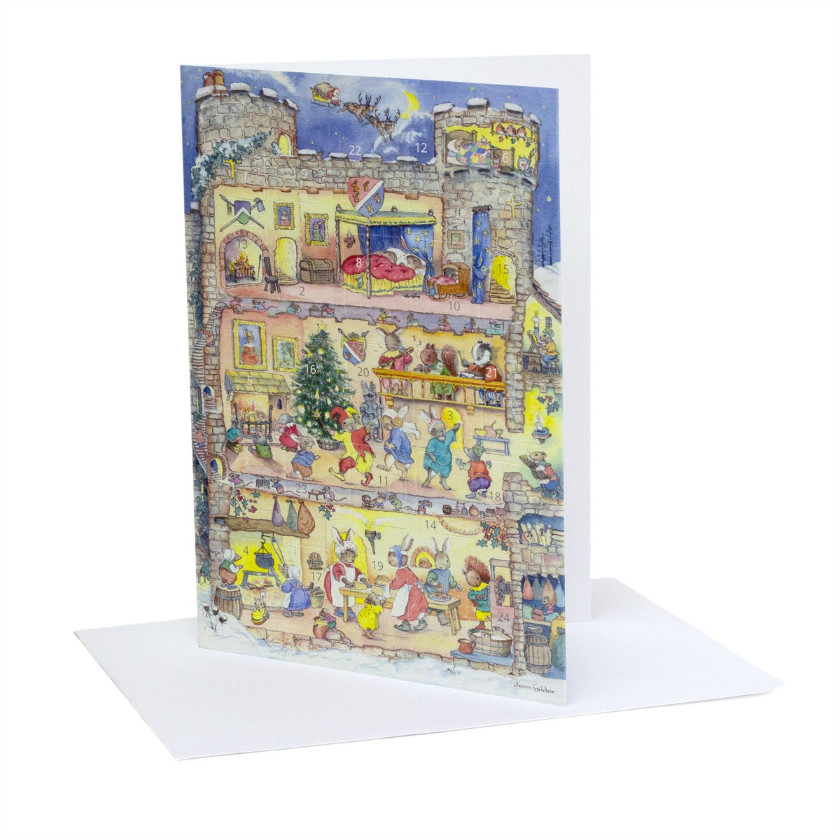 Castle Christmas Advent Calendar Greetings Card | Christmas Advent Calendar - A5 Advent Calendar - Tophatter Daily Deals