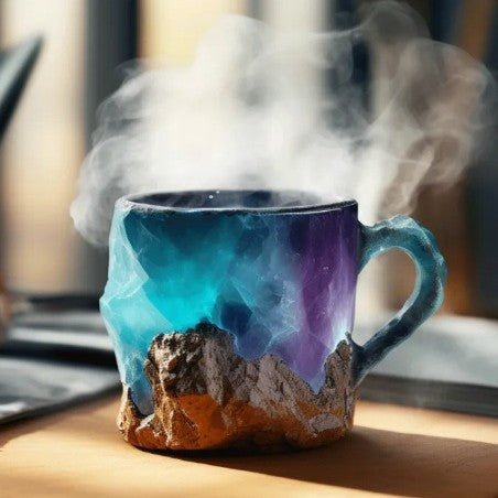 400ml Resin Mineral Crystal Coffee Mugs With Handles Elegant Fake Mineral Crystal Cup For Workplace Home Decor Christmas Gift Kitchen Gadgets BZ013 10cm High 0 - Tophatter Daily Deals