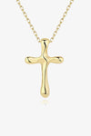 Cross Pendant 925 Sterling Silver Necklace Gold One Size Necklaces - Tophatter Daily Deals