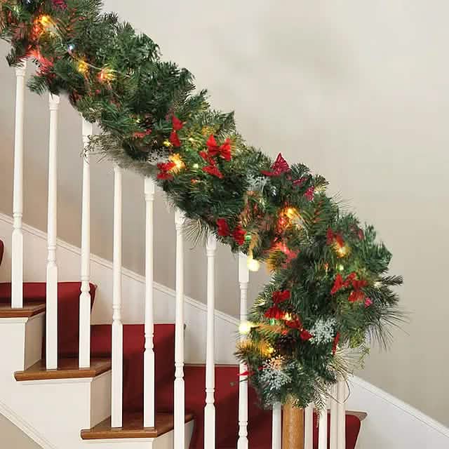 2.7 Meter Christmas Rattan Garland Decorative Christmas Decorations - Tophatter Daily Deals