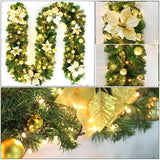 2.7 Meter Christmas Rattan Garland Decorative Christmas Decorations - Tophatter Daily Deals