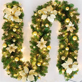 2.7 Meter Christmas Rattan Garland Decorative Gold Christmas Decorations - Tophatter Daily Deals